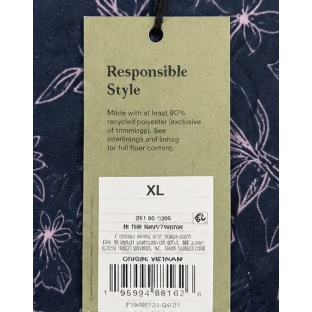 Goodfellow & Co Men’s Navy Floral/tropical 7” Inseam Swim Trunks Size XL New